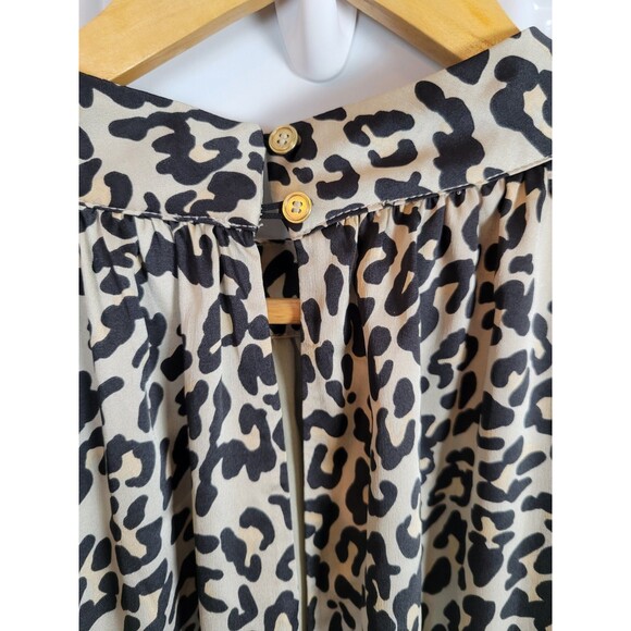 LOFT Plus Size Silky Mock Neck Leopard Print Midi Belted Dress Size 18 - Picture 9 of 9